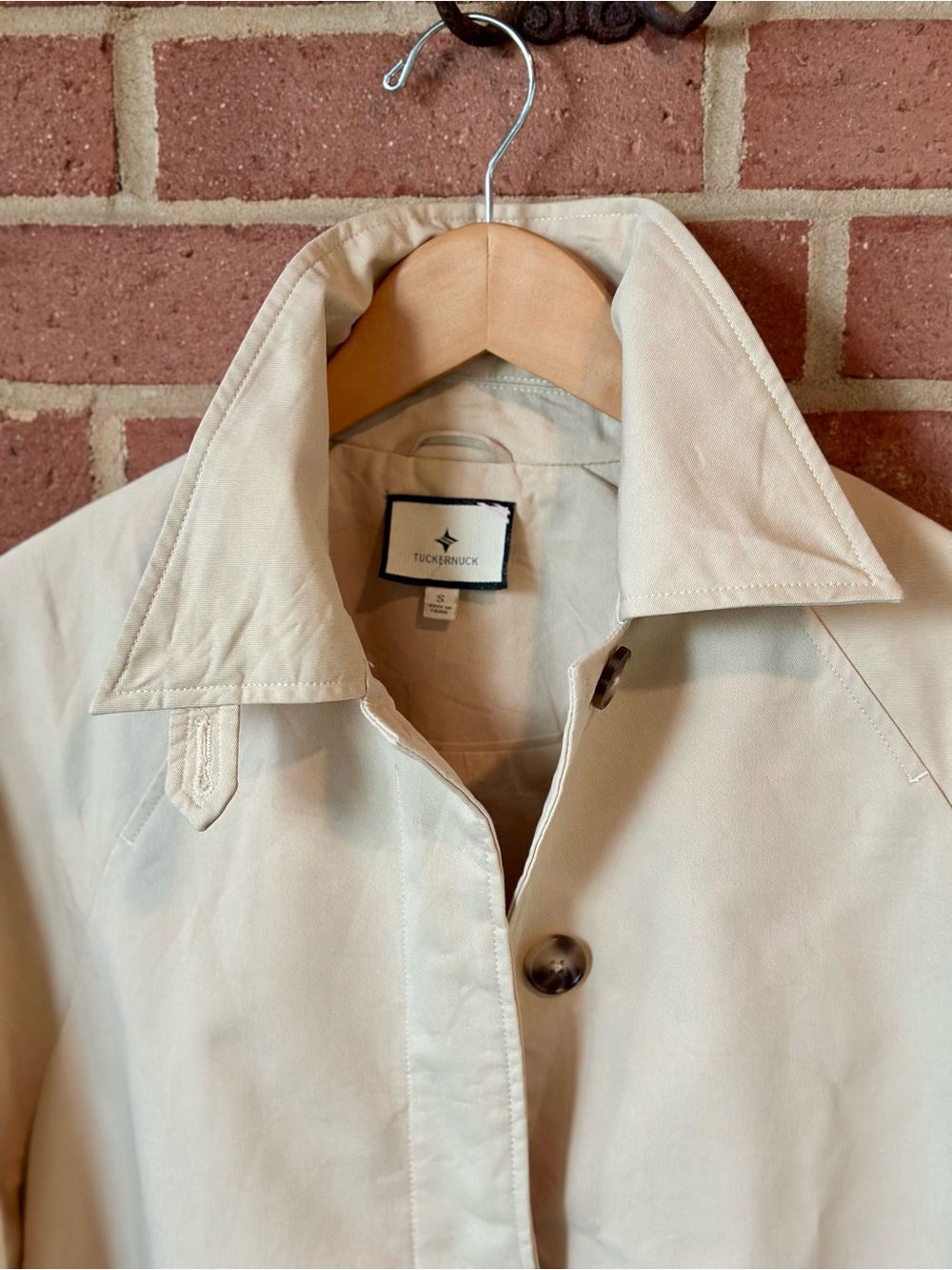 Tuckernuck Beige Cropped Trench Jacket - Picture 9 of 9